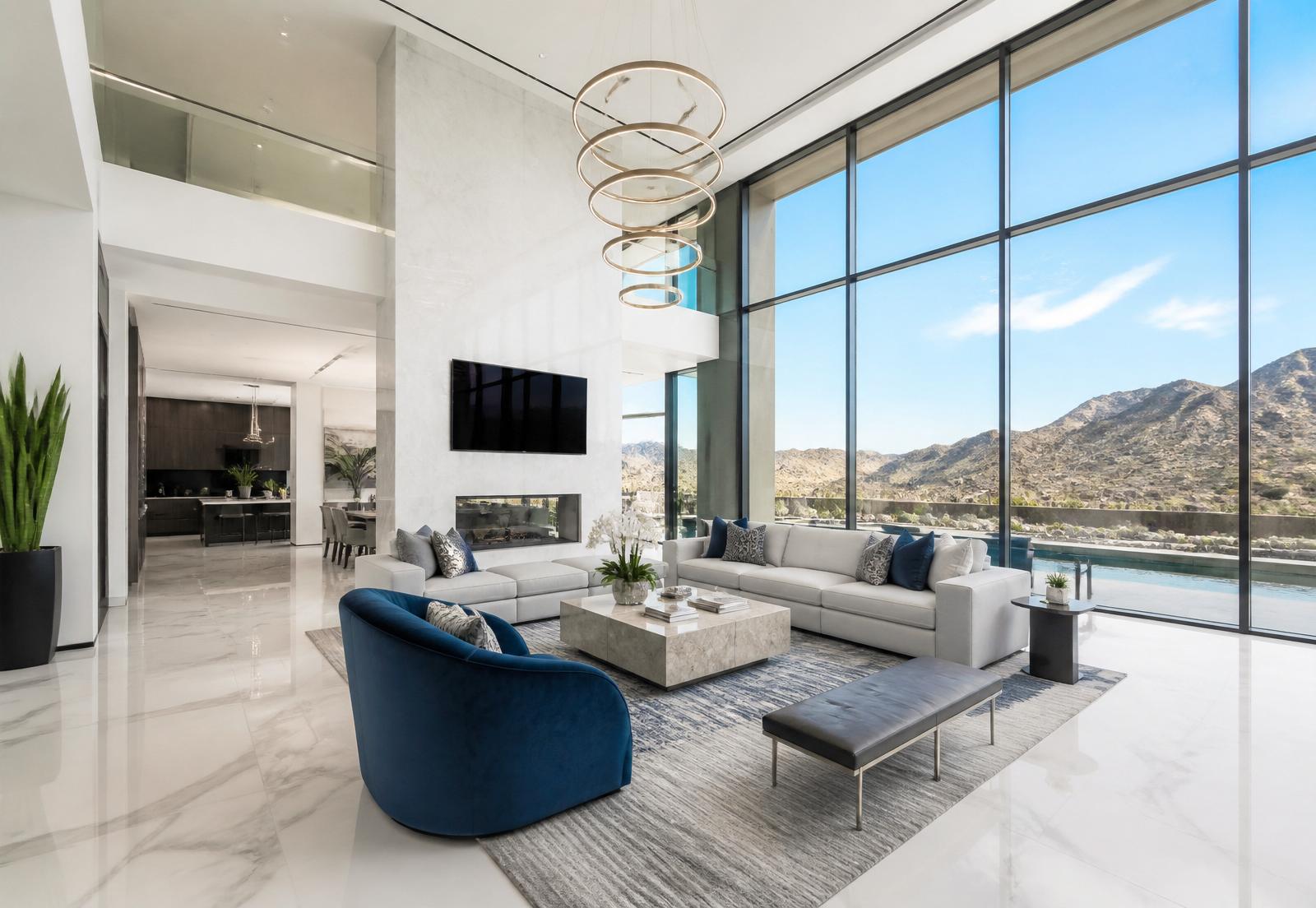 Pristine modern Arizona luxury home interior